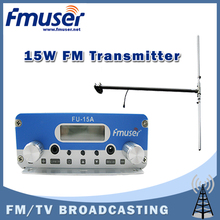 Envío libre FU-15A FMUSER 15 W FM emisora de radio transmisor + DP100 1/2 onda Dipolo antena JUEGO 2024 - compra barato