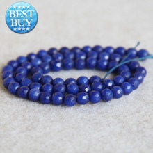 Accessory Crafts Parts 6mm Faceted New Cyan Lapis Lazuli 15inch Jewelry Making Design Wholesale Semi Finished Stones Balls Gifts 2024 - buy cheap