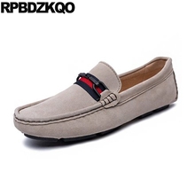 Rubber Suede Leather Men Shoes Slip On New Designer Fashion Moccasins Casual 2021 Spring Breathable And Autumn Comfort Driving 2024 - buy cheap