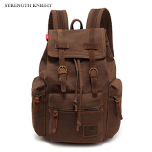 New Fashion Men's Backpack Vintage Canvas Backpack School Bag Men's Travel Bags Large Capacity Travel Laptop Backpack Bag 2024 - buy cheap
