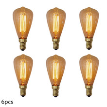 6pcs/lot Bulb Lamp Edison Reproduction 40 Watt E14 ST48 Dimmable Incandescent Vintage Edison Light Bulb 40W Warm White 220-240V 2024 - buy cheap