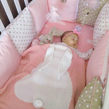 Mantas de bebé recién nacido lindo conejo oreja manta caliente suave manta tejida niños Toalla de baño bebé niño ropa de cama mantas 2024 - compra barato