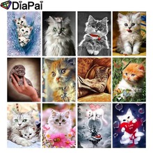 DIAPAI 5D DIY Pintura 100% Praça Cheia de Diamante/Broca Redonda "animal" 3D Bordado Ponto Cruz Casa decoração 2024 - compre barato