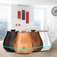 air humidifier   Aroma Essential Oil Diffuser Ultrasonic  with Wood Grain electric LED Lights aroma diffuser for home 2024 - buy cheap