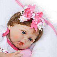 NPK fashion brand new soft silicone reborn dolls 22"55cm baby real born girl bonecas bebes reborn child play house toy dolls 2024 - buy cheap