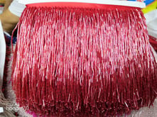 5 yards   Beaded Fringe trimming lace 15cm width For Latin Dance Dress ribbon beads tube Fringe trims H-82530 2024 - buy cheap