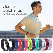 Pulseira de silicone para substituição, pulseira elegante para fitbit inspire hr, rastreador de atividade, bracelete inteligente 2024 - compre barato