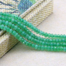 Faceted shallow green 2X4mm chalcedony abacus shaped loose beads 15" 2pcs/lot  DIY fit women jewelry making 2024 - buy cheap