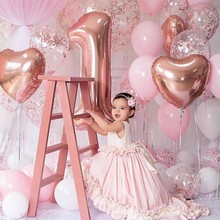 18inch rose gold heart foil balloon 10inch white pink latex balloon confetti balloon wedding decoration birthday party baby toys 2024 - buy cheap