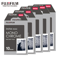 Fujifilm-filmes monocromáticos instax mini, papel de foto com câmera, 10-50 folhas, preto e branco, para instant mini 8, 9, 7s, 25 2024 - compre barato