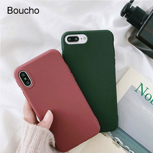 Boucho Luxury Wine Red Phone Case For iphone X 12 11 Pro MAX XS XR For iphone 6 6S 7 8 Plus Cases Fashion Soft Silicone Cover 2024 - buy cheap