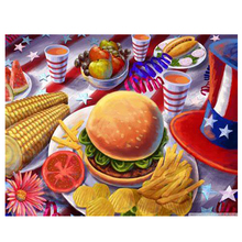 5D DIY Diamond painting Hamburger food Diamond embroidery fries Cross Stitch Full Square/Round Rhinestone Mosaic home decor 2024 - buy cheap