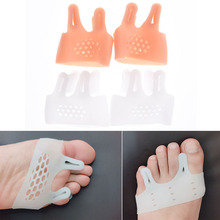 Corretor de pés de gel de silicone, separador de dedos dos pés, protetor de valgo de dedão, 1 par 2024 - compre barato