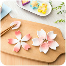 1pc Japanese Cherry Petals Ceramic Chopstick Holder Chopsticks Kare Chopstick Rest 2024 - buy cheap