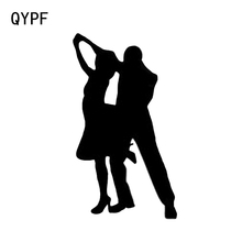 QYPF-pegatina de coche para ejercicio aeróbico, decoración de baile, Fitness, accesorios de vinilo, C16-2145 negro/plateado, 9,2x16,4 2024 - compra barato