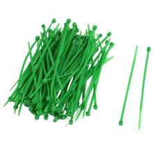 Imc atacado 100 peças de cabo de plástico verde anel de fecho envoltório 3x100mm 2024 - compre barato