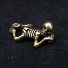 1PC Skeleton Skull Bone Brass Lanyard Pendant Keychain Key Chain Ring DIY Decorative Accessories EDC Multipurpose Pendant 2024 - buy cheap