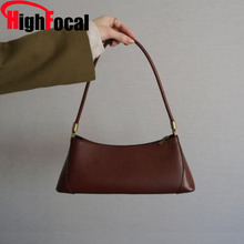 Korean Brand Vintage Leather Handbag Shoulder Bag Women Handbag Designer Bags Women Purses Solid Dress Baguette Clutch Bag 2024 - buy cheap