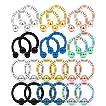 JUNLOWPY Fashion Body Jewelry Nose Hoop Rings Anodized Nose Studs Cartilage Earring Helix Tragus Earring Piercing 1pcs 9 colors 2024 - buy cheap