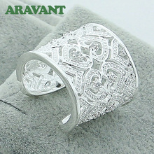 New Fashion 925 Jewelry Silver Plated Love Heart Rings For Women Wedding Engagement Jewelry 2024 - buy cheap