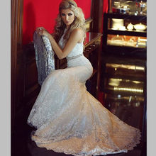 Vintage Sleeveless Appliques Beaded Sash Sexy Lace Bride Dresses vestido de noiva 2019 Mermaid Wedding Dresses With Sweep Train 2024 - buy cheap