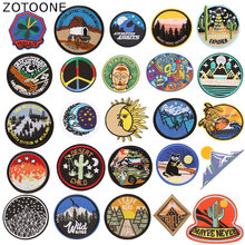 ZOTOONE Alien Circular Iron on Patches for Clothes Embroidery Applique Felt  DIY Stranger Things Sew on Patch Badges Stickers D 2024 - buy cheap