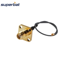 Superbat IPX/u.fl to SMA Jack Flange 4 hole Cable 1.13mm Pigtail 6" for PCI Card RF Coaxial Cable 2024 - buy cheap