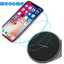 WECOME 5W QI Wireless Charger For iPhone X 8 Plus For Samsung S8 Note 8 S9 Desktop Mobile Phone Charging Pad Dock Charger 2024 - buy cheap