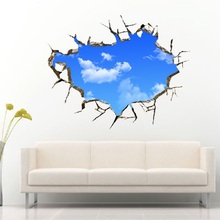 Pegatina de vinilo de cielo azul para pared, pegatinas extraíbles, sala de estar Mural para, dormitorio, decoración del hogar 2024 - compra barato