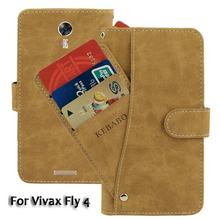 Leather Wallet Vivax Fly 4 5.2" Case Flip Retro Luxury Front Card Slots Cases Cover Business Magnetic Phone Bags 2024 - buy cheap