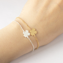 Four Leaf Clovers Bracelets Good Luck Charm Women Bff Jewelry Stainless Steel Lucky Friendship Gift Ideas Armbanden Voor Vrouwen 2024 - buy cheap