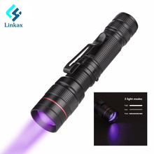 Luz LED Ultravioleta con zoom UV 395nm, linterna de Led UV, lámpara de linterna púrpura, batería AA para detección de verificador de marcador 2024 - compra barato