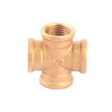 1pc 1/2 Polegada rosca fêmea cobre cruz encaixe casa jardim mangueira divisor de bronze 4 way conector 2024 - compre barato