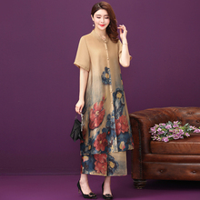 2021 Autumn New Short Sleeved Retro Literature Art Loose Women Elegant Female Silk Two Piece Cardigan Wide Leg Pants Plus Size 2024 - buy cheap