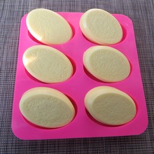 PRZY DIY Silicone Oval Soap Mold For Soap Making 6 Forms Mould Handmade Craft Flowers Bathroom Kitchen Soap Mold 2024 - buy cheap