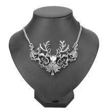 New Retro Deer Head Design Pendant Necklace for Women Cool Jewelry Charms Copper Animal Choker Necklace-30 2024 - buy cheap
