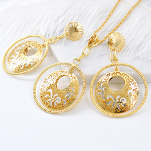 ZEA Dear Jewelry Round Flower Jewelry Sets For Women Earrings Necklace Pendant For Party Engagement Ethnic Jewelry Sets Findings 2024 - buy cheap