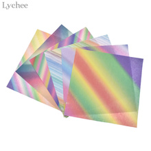 Papel de Origami de arcoíris para niños, Lychee Life de 15cm, papel artesanal plegable a mano, manualidades 2024 - compra barato
