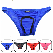U Convex Pouch Erotic Lingerie Gay Wear Sexy Men Ice Silk Open Pouch Briefs G-Strings Smooth Breathable Low Rise Underwear 2024 - buy cheap