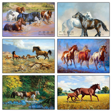 5D Diamond painting Cross stitch Diy Diamond embroidery Painted horses full square drill Diamond mosaic pasted Needlework 2024 - buy cheap