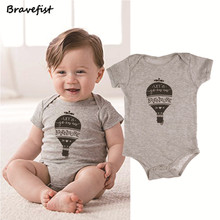 Cute Balloon Baby Cotton Bodysuits 0-24Months Gray Summer Newborn Clothes Infant Jumpsuits Lovely Children Overalls Outwear 2024 - buy cheap