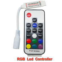Controle remoto sem fio de led rgb 12v para controle de led, 12a, 24v, 3 canais, 12a, sem fio, faixa de led, iluminação smd 5050 e 3528