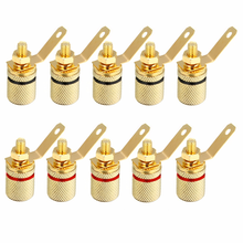 10pcs Gold Plated Audio Connector Terminal Mayitr Binding Post Speaker Amplifier 4mm Dia. Banana Plug Jack 25*11mm 2024 - buy cheap