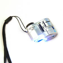 Magnifier Led Lupa New Mini 60X Pocket Microscope Jewelry Magnifier Loupe Glass LED UV Light Brand New 2024 - buy cheap