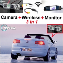 Cámara Wifi especial 3 en 1, receptor inalámbrico y Monitor de espejo, sistema de aparcamiento de respaldo para VW, Volkswagen, EOS, 2006 ~ 2009 2024 - compra barato