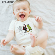 Cartoon Newborn Rompers They Did The Mash Person Print Infant Onesie Children Jumpsuits For Boys Girls Summer Outwear Tees 0-24M 2024 - buy cheap