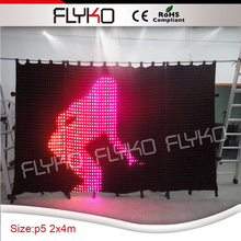 Free Shipping RGB LED fireproof party DJ stage Matrix Video Curtain Backdrop 2024 - buy cheap