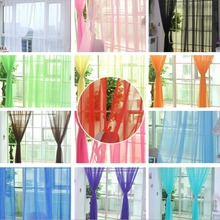 2 Pcs/Set Modern Solid Tulle Curtains For Living Room Transparent Tulle Curtains Window Sheer For The Wedding Bedroom Decoration 2024 - buy cheap