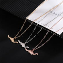 3 Color Metal Dinosaur Pendant Necklace For Women Chokers Necklaces Jewelry Wholesale 2024 - buy cheap