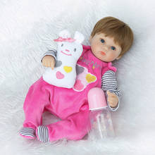 NPK simulation lovely baby doll toys 42cm realistic pacifier accompany kid reborn doll for girl lol baby gift birthday 2024 - buy cheap